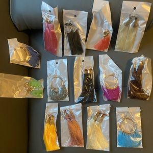 14 pair NEW tassel earrings